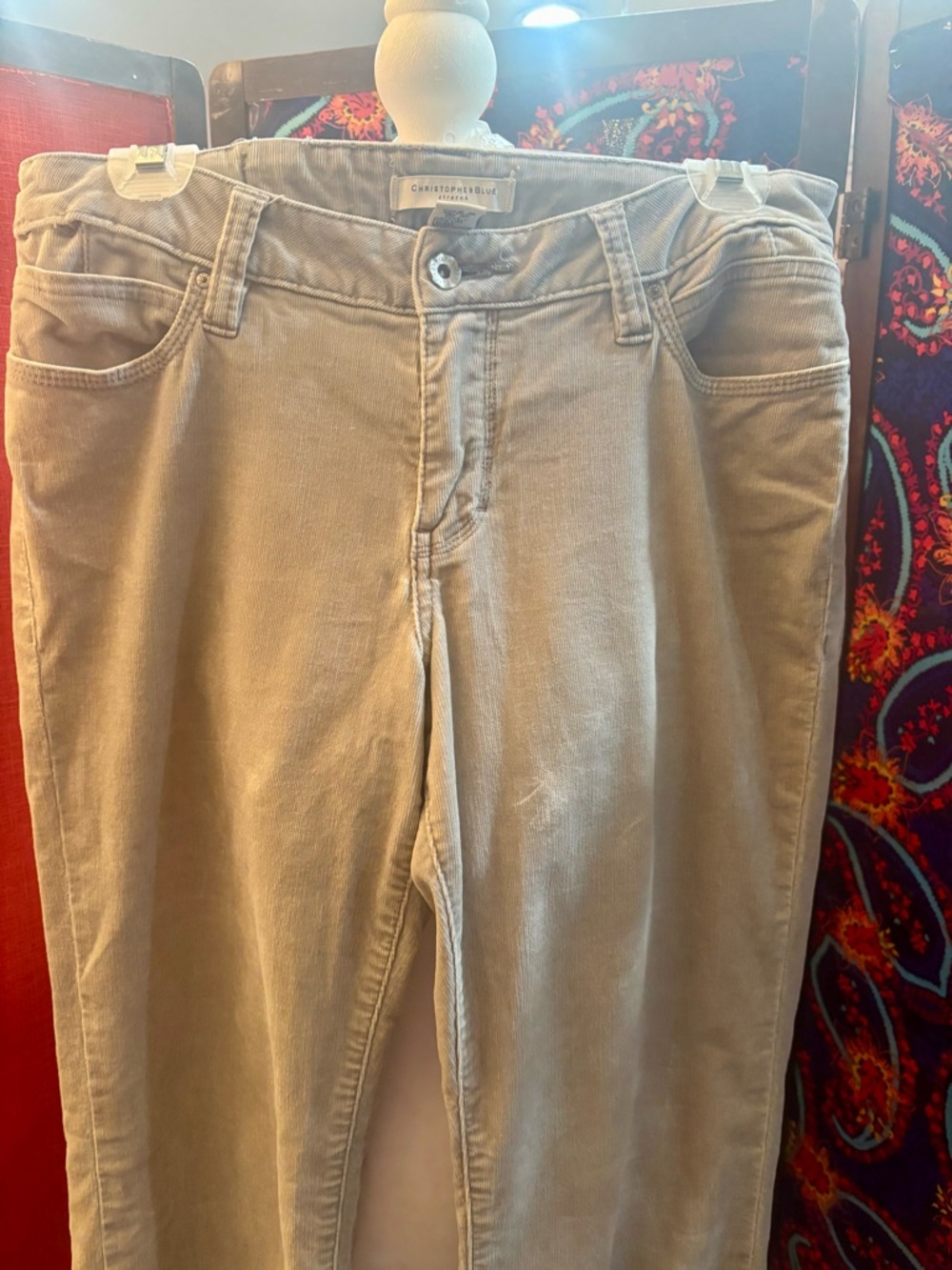 Christopher Blue Grey corduroy Straight-Leg Jeans - Picture 4 of 6